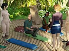 Taboo University 49 - Busty Redhead with Glasses Shows Huge Cock