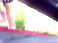 This rude hot girl just pees everywhere in public. What a sight!