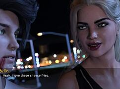 3D Cartoon Girl Shows Big Tits and Ass in Game