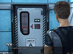 Stranded in Space 7 - Red Haired Step Sister in Shower