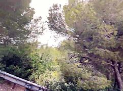 Watch that big cock stud jerk off on the public trail?