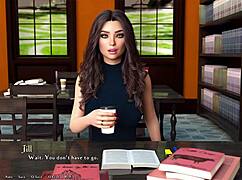 i’m obsessed with this hot rich girl on a library date in Being a Dik 12!