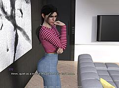 Surprise handjob after shower with perfect body curves!