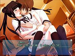 Majikoi S Kokoro H1 Kissing Schoolgirl Anime