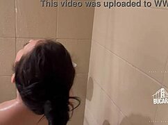 colombian slut katty blake fucks monster cock in bathroom webcam