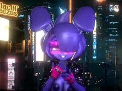 Bonnie FNF Bonfie Rocks Kpop-Queencard in Wild 3D Cartoon Dance