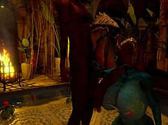 dangerous pact in 3d cartoon game with monster