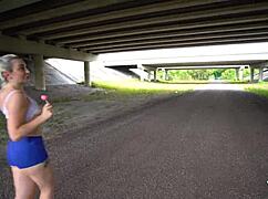 I watched yngr blonde teen cameron mynx getting fucked outdoors passionately