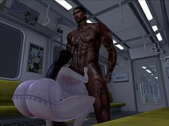 Busty Slut Railed by Hung BBC on Train