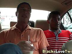 gay black guy jizzing in group interracial scene