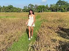 wanna watch this cute 18 y.o. rice picker bang her boss for a creampie?