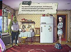 In the souper game demo, the hot elf blonde character is introduced