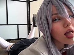 i watch alya flirt with a dildo in hentai style