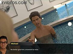 Super horny slut moans while dirty dancing and sucking tits in outdoor nude striptease game!