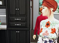 Mature Woman Catches Stepson Masturbating, Tenderly Offers Sexual Help In His Room