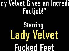 i watch beautiful inked redhead lady velvet foot fuck a lucky fetish pervert