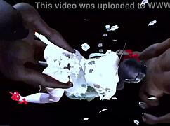 Two Big Black Cocks Fuck Big Boobs Chick Hard In 3D Animation 244