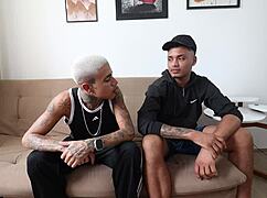 Twink gets bareback massage