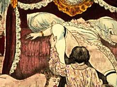 Vintage erotic art collection featuring cartoon and anime styles.