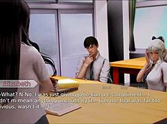 Academy 125 hentai game adventure unfolds in anime style