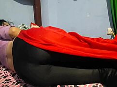 Beautiful girlfriend's curves in a loving embrace