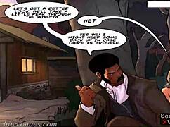 Massive BBC sheriff dominates two horny ebony girls in wild cartoon threesome