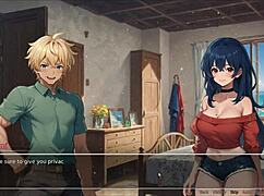 Hey, wanna tease your boyfriend with voyeur ideas in this hentai game?