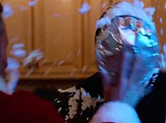 Hey, check Lyra Law and Jenna Ivory riding a huge cock for New Year’s threesome.