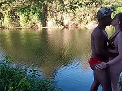 Man, this new girl’s first outdoor date ends with cum all over her face!