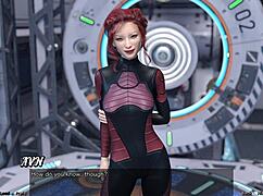 stranded asian milf scientist shows off her space project outfit