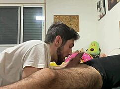 inviting my straight buddy to suck my big cock and cum in his mouth 😏