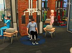 Bonde Gets Nailed Hard in Public Gym 3D Animation Sims 4