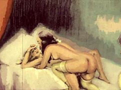 vintage erotic illustrations featuring retro cartoon styles, antique designs, anime, and hentai