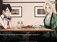 Hey, Tsunade and Tenten give handjobs in a public restaurant scene!