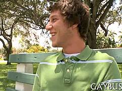 Hot homo studs having sex in casual encounter