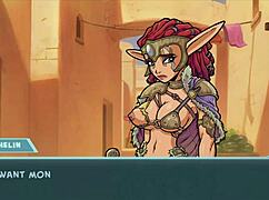 Ashelin, the anime princess with shaved pussy and big tits, gets fucked hard in this hentai game scene?