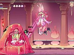 max the elf battles through level five in epic cartoon hentai adventures