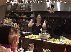 Secret snack bar caught on camera with wild Japanese group action