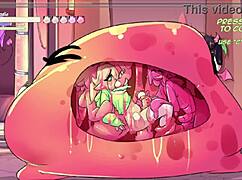 max the elf battles through level five in epic cartoon hentai adventures