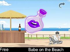 i play games with babe on the beach