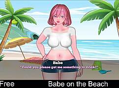 i play games with babe on the beach