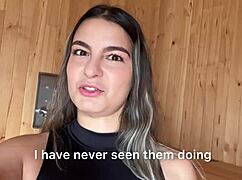 married neighbor bangs my hairy pussy while wife searches.