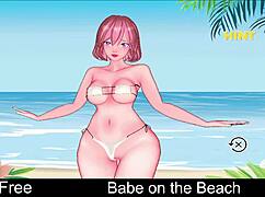 i play games with babe on the beach