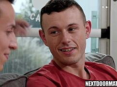 Gay Sex Heating Up Inside a Cozy Coffee Shop Setting.