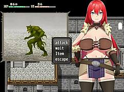 Redhead Girl Saves Boy with Big Tits Ass in Public Outdoor Anime