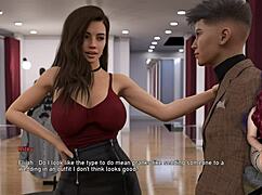 Steps of Debauchery 32: Naked in Public Changing Room with Big Ass and Long Legs