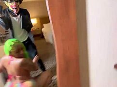 Moee Baby twerking big ass for days with Gibby the Clown