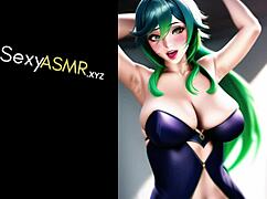 Anime baddie moans in cosplay