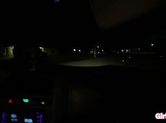 Petite hitchhiking slut rides fat cock as wild thanks