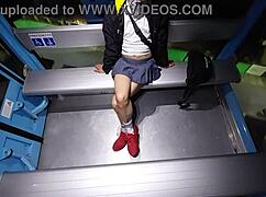 i'm the latina teen with perfect body pulling out my dick on the cablebus for exhibition